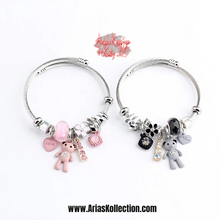 Load image into Gallery viewer, Little Girl’s Pink Charm Bangle