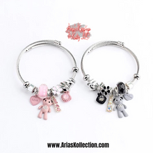 Load image into Gallery viewer, Little Girl’s Pink Charm Bangle
