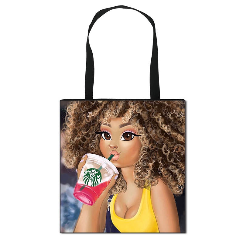 Pretty Girl w/ drink Tote Bag